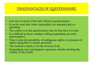 research questioner preparation | PPTX