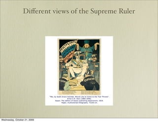 Diﬀerent views of the Supreme Ruler




Wednesday, October 21, 2009
 