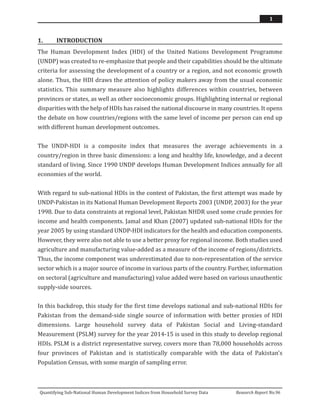Rr 96 human development indices pakistan | PDF