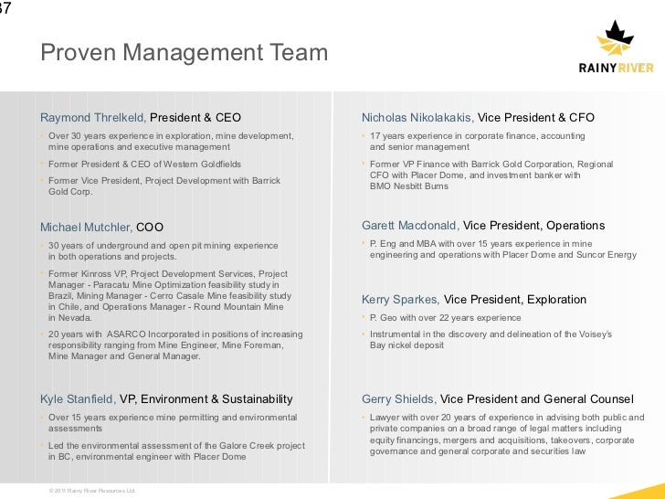 burns p ltd resources Ltd. Resources Presentation River Corporate Rainy