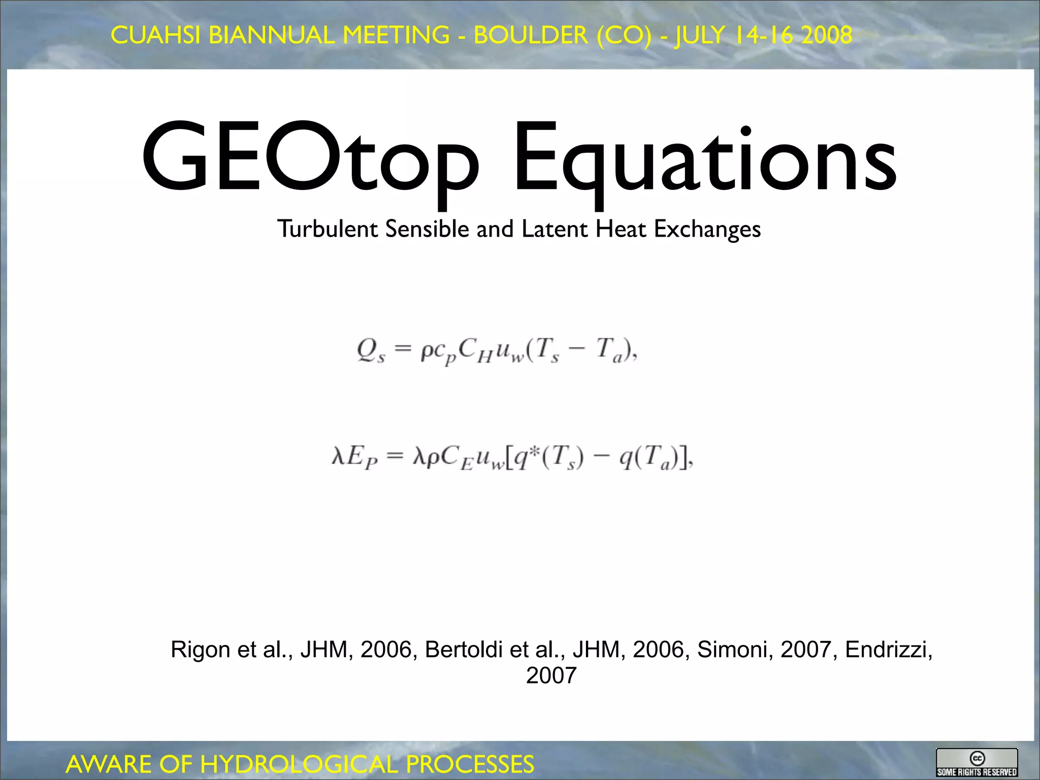 GEOFRAME: a system for doing hydrology by computer