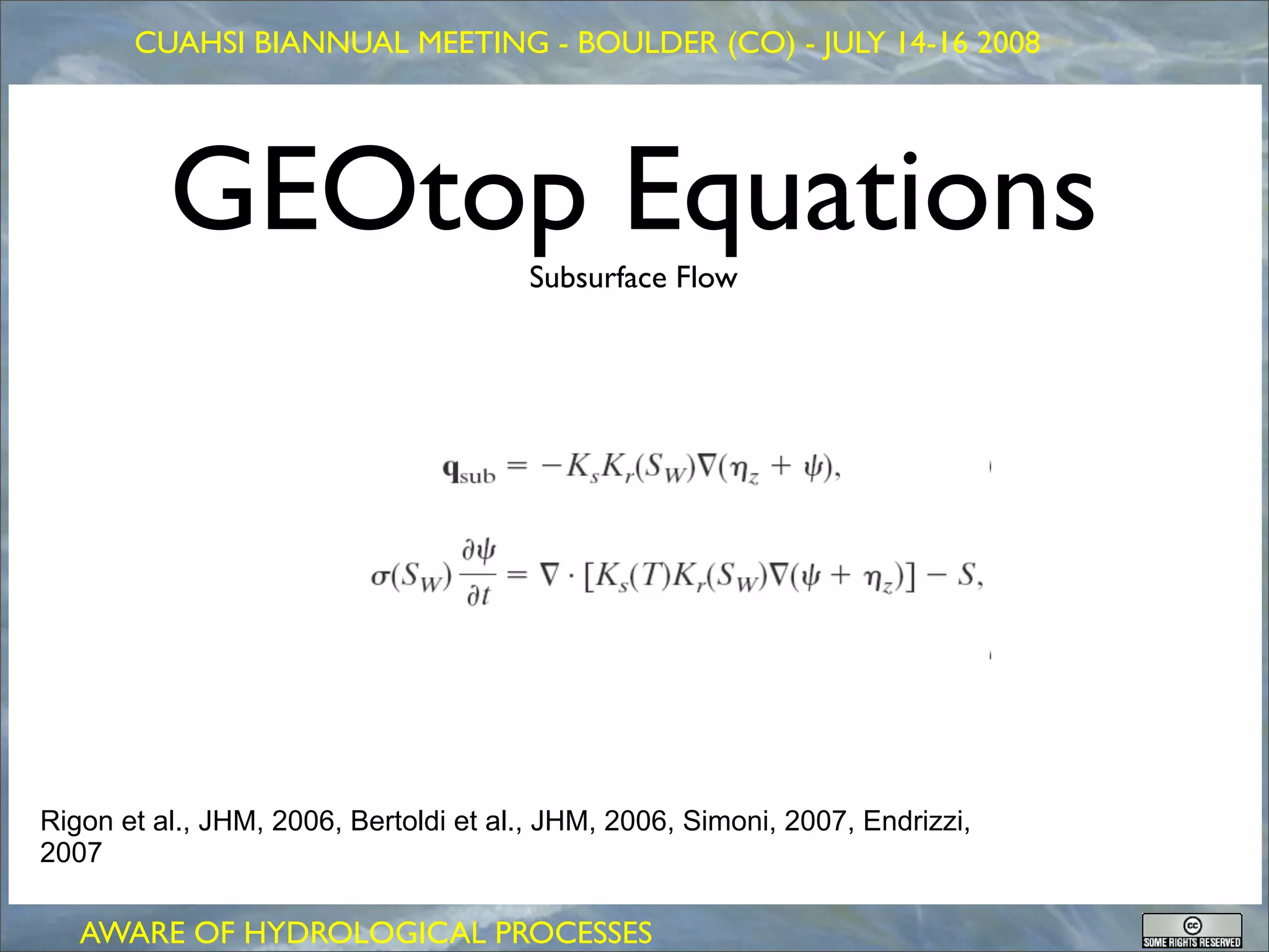 GEOFRAME: a system for doing hydrology by computer