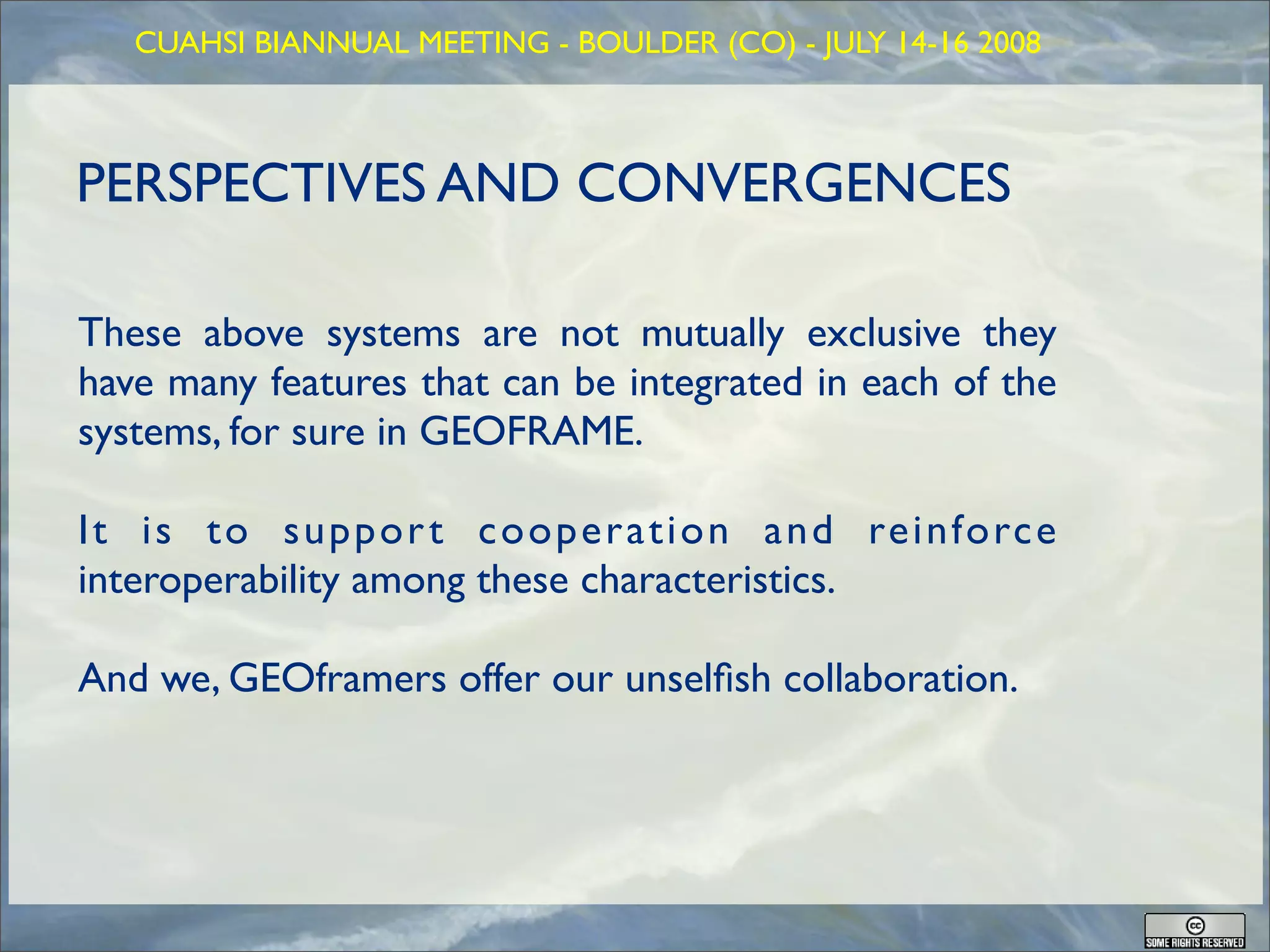 GEOFRAME: a system for doing hydrology by computer