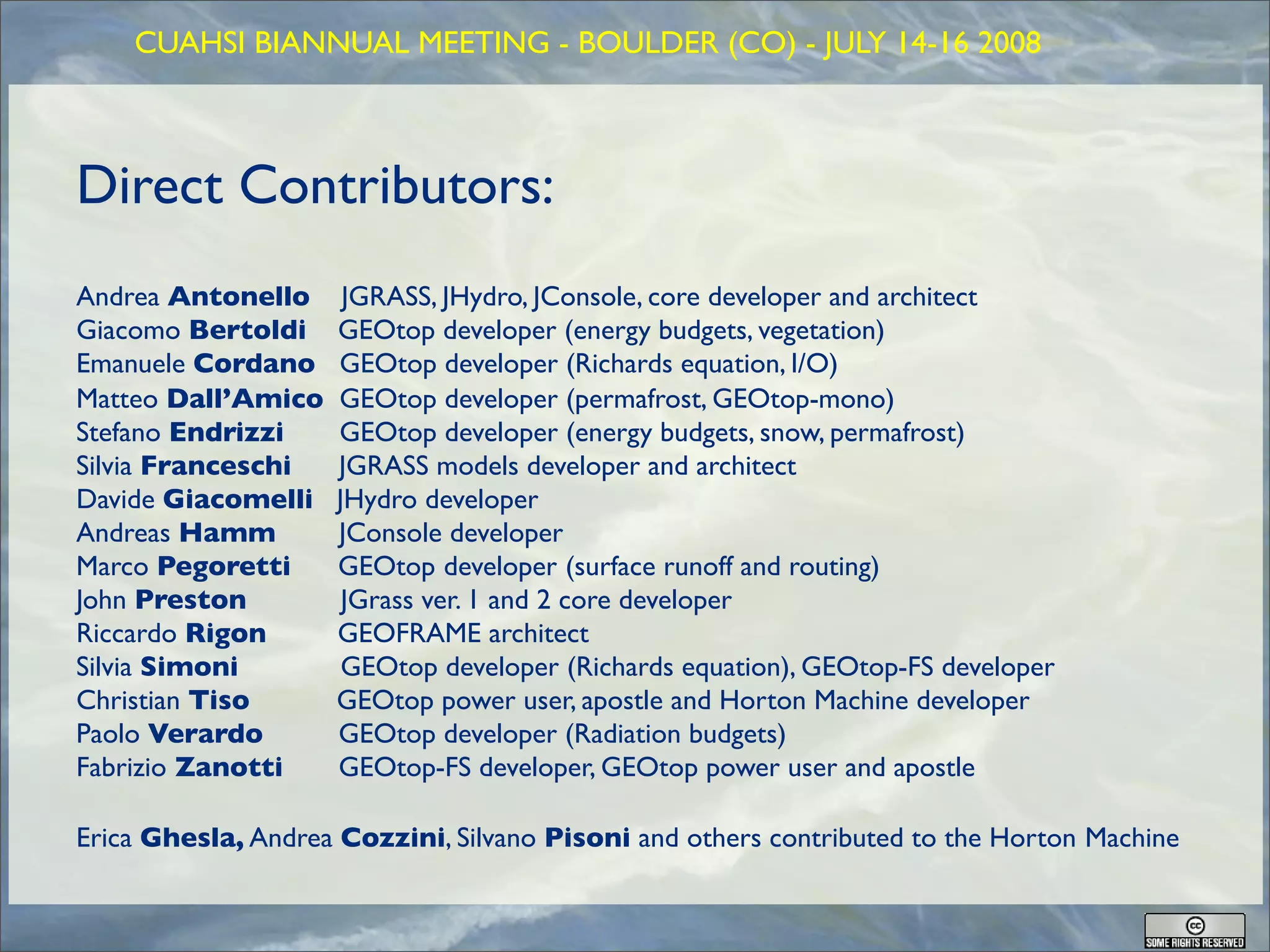 GEOFRAME: a system for doing hydrology by computer