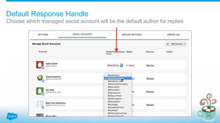 Default Response Handle
Choose which managed social account will be the default author for replies
 