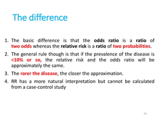 ODDS RATIO AND RELATIVE RISK EVALUATION | PPTX