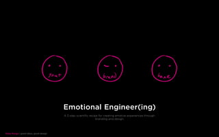 Radu Ranga | good ideas, good design
Emotional Engineer(ing)
A 3 step scientific recipe for creating emotive experiences through
branding and design.
 