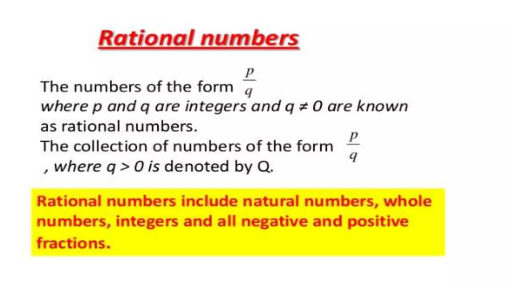 Rational numbers | PPT