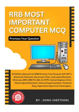 RRB Previous Years Computer Most Important Question | PDF