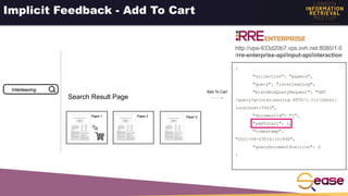 Implicit Feedback - Add To Cart
{
"collection": "papers",
"query": "interleaving",
"blackBoxQueryRequest": "GET
/query?q=i...
