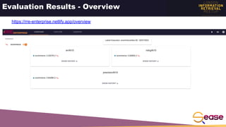 Evaluation Results - Overview
https://rre-enterprise.netlify.app/overview
 