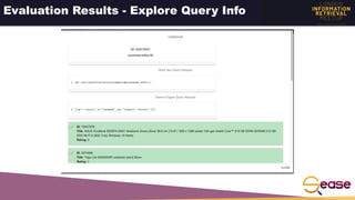 Evaluation Results - Explore Query Info
 