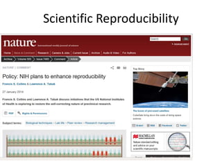 Scientific Reproducibility
 