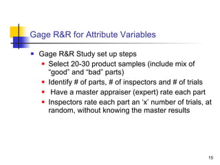 Total Gage R R R&R Gage Analysis | PPT