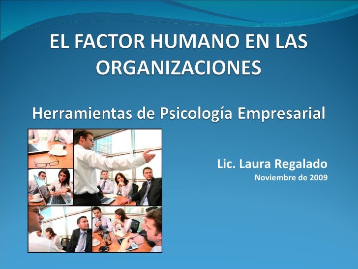 El factor humano en las organizaciones