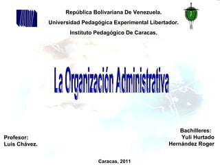 Las Organizaciones Administrativas