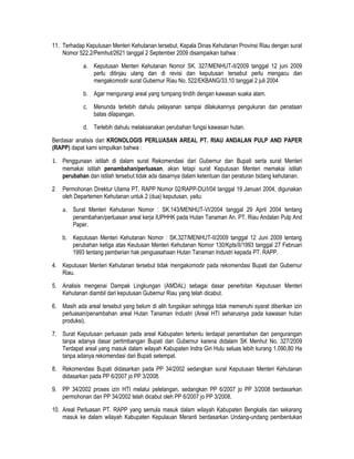 KRONOLOGIS PERLUASAN AREAL PT. RAPP | DOC