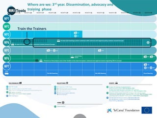 |
Where are we: 3rd year. Dissemination, advocacy and
training phase
Train the Trainers
 