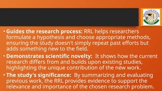 Comprehensive Guide to the Purpose and Functions of Review of Related ...