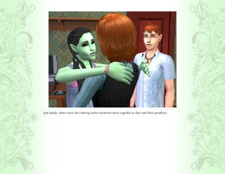 Just inside, others were also sharing stolen moments alone together as they said their goodbyes.
 