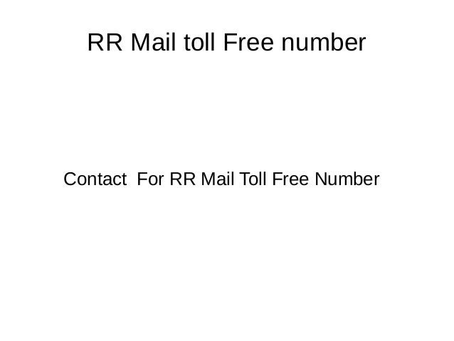 RR Mail Toll Free Number 1 855 550 2552