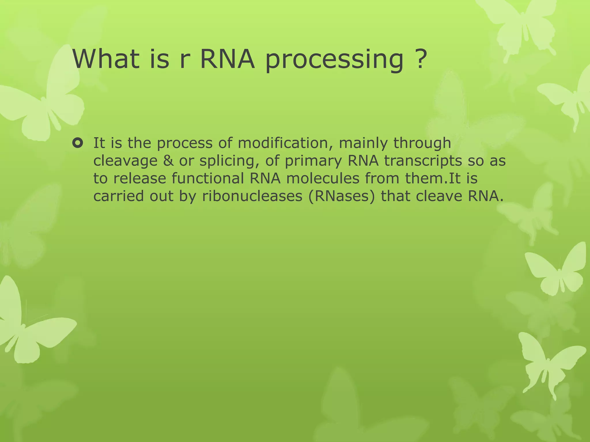 R rna processing | PPTX