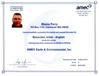 RRP Certification PPT RRP Certification PPT