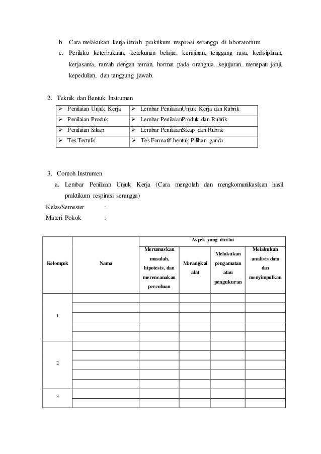 RPP RESPIRASI SERANGGA
