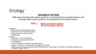 Systemic Factors For Rrr RESIDUAL RIDGE RESORPTION | PPTX