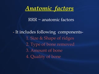 Systemic Factors For Rrr Residual ridge resorption powerpoint presentation | PPTX