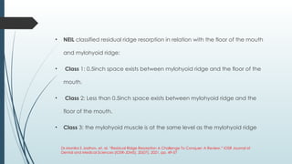 residual ridge resoprtion in complete denture patients | PPTX