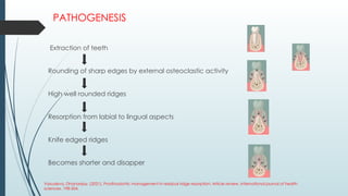 residual ridge resoprtion in complete denture patients | PPTX