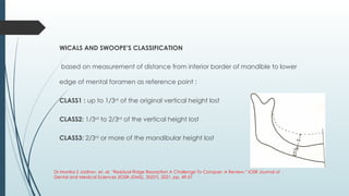 residual ridge resoprtion in complete denture patients | PPTX