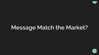 156
Message Match the Market?
 
