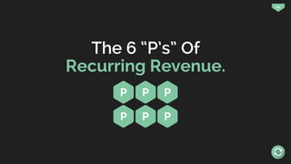 64
The 6 “P’s” Of
Recurring Revenue.
P P P
P P P
 