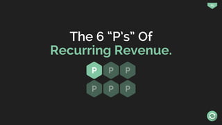65
The 6 “P’s” Of
Recurring Revenue.
P P P
P P P
 