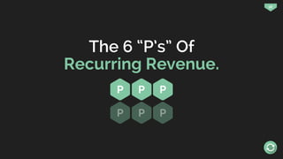 98
The 6 “P’s” Of
Recurring Revenue.
P P P
P P P
 