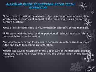 RRR FINAL bj sir.ppt on residual alveolar | PPT