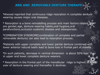 Systemic Factors For Rrr RRR FINAL bj sir.ppt on residual alveolar | PPT