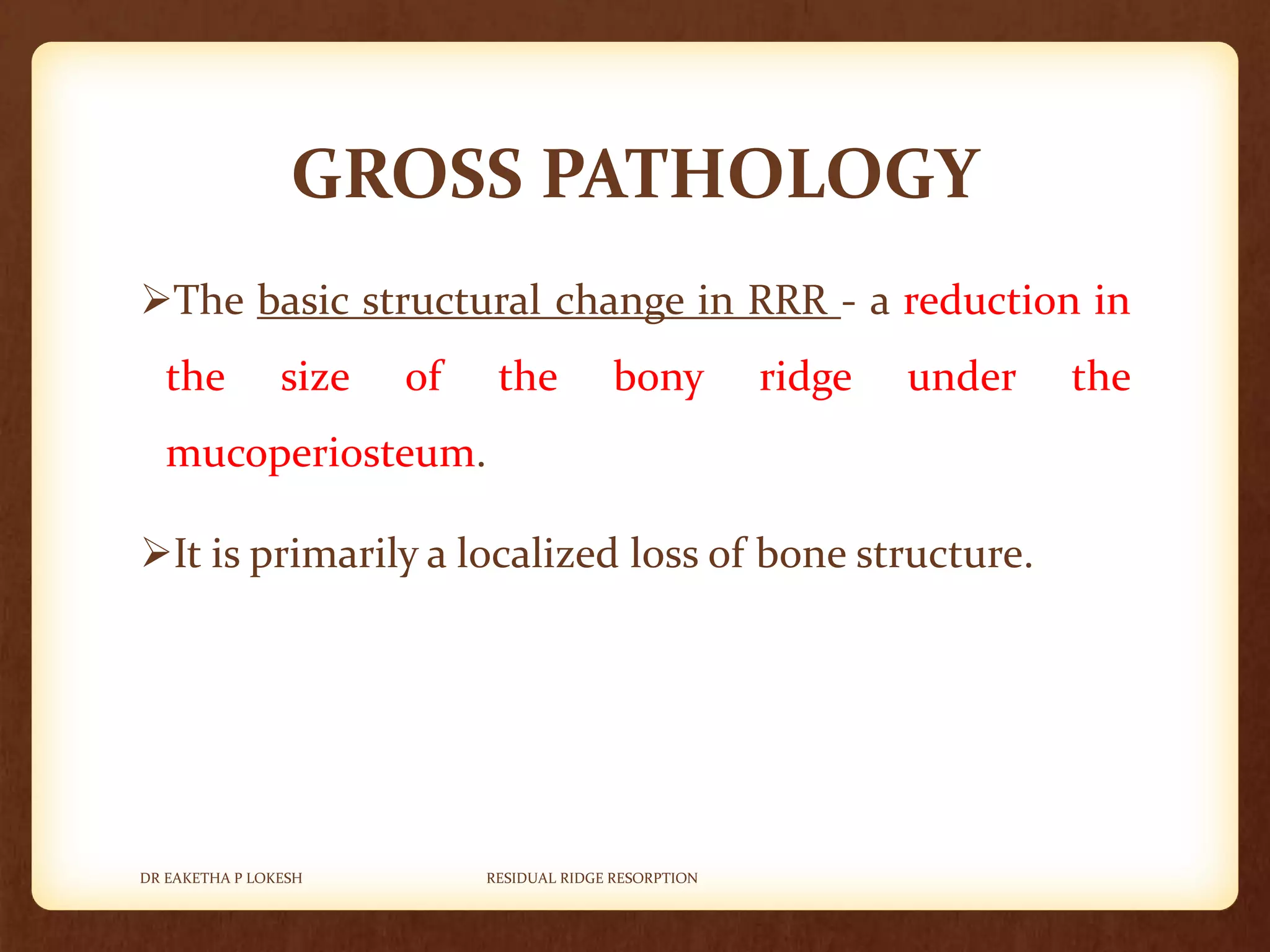 Residual ridge resorption - RRR | PPTX