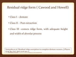 Residual ridge resorption - RRR | PPTX