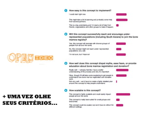 + UMA VEZ OLHE
SEUS CRITÉRIOS...
 