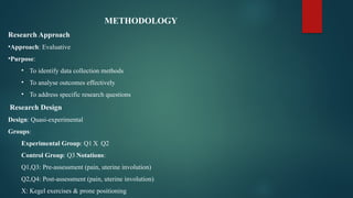 This is a thesis ppt ...a ppt on effectiveness of kegels exercise ...