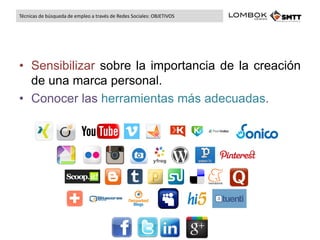 Técnicas de búsqueda de empleo a través de Redes Sociales: CONTENIDOS




•    Introducción                               ...