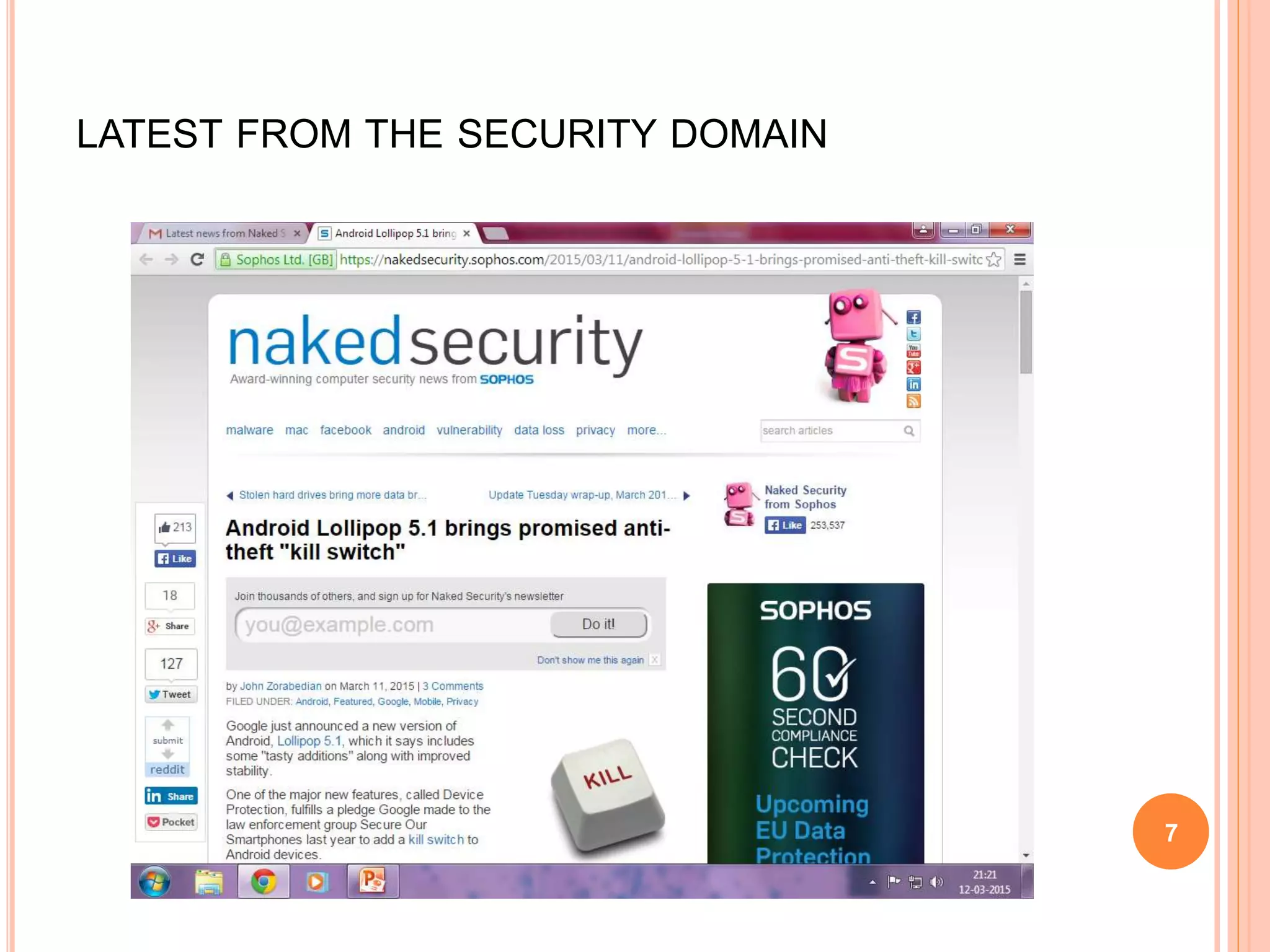 LATEST FROM THE SECURITY DOMAIN
7
 