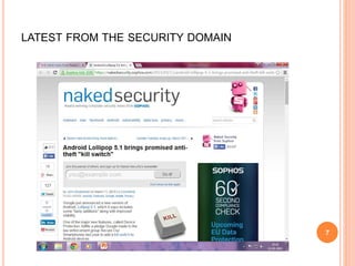 LATEST FROM THE SECURITY DOMAIN
7
 