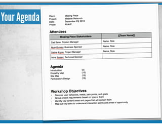Your Agenda
 