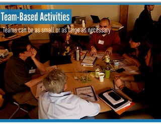 Team-Based Activities
Teams can be as small or as large as necessary
 