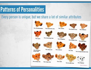 Patterns of Personalities
Every person is unique, but we share a lot of similar attributes
 