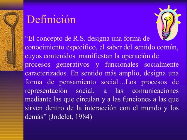 Teoría de las Representaciones Sociales